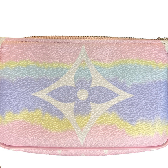 Louis Vuitton Mini Monogram Pochette Accessory Escale Pouch with original chain - Picture 6 of 10